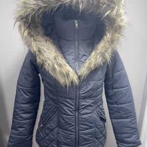 Maralyn and me, gray coat, it’s been worn once.